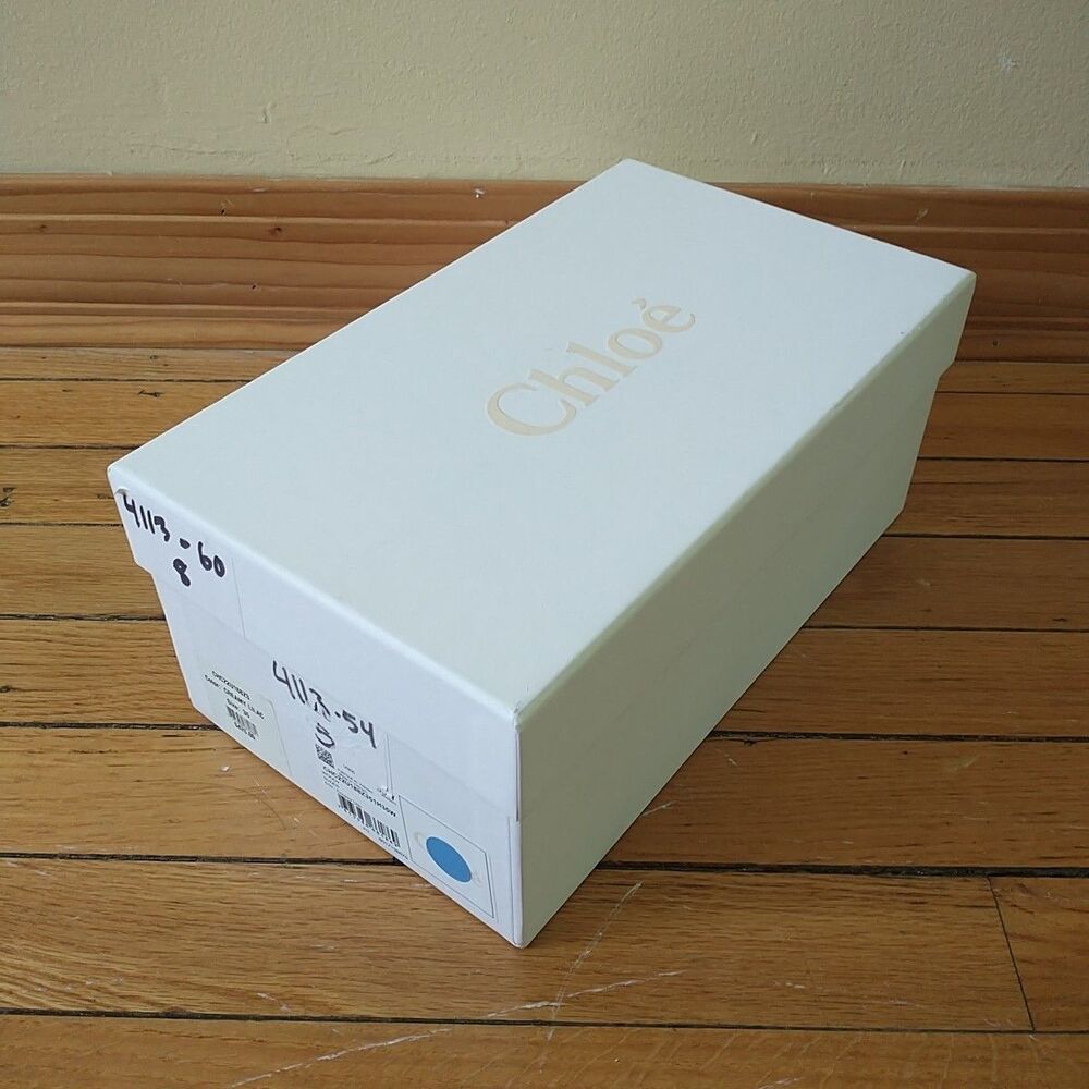 Chloe Empty Shoe Box White Spell Out Logo Used Authentic 11.5x7x5" *READ